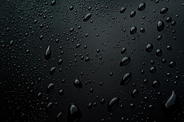 Canvas Print - water droplets on a black background