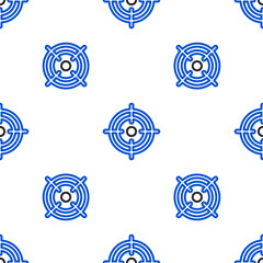 Poster - Line Target financial goal concept icon isolated seamless pattern on white background. Symbolic goals achievement, success. Colorful outline concept. Vector