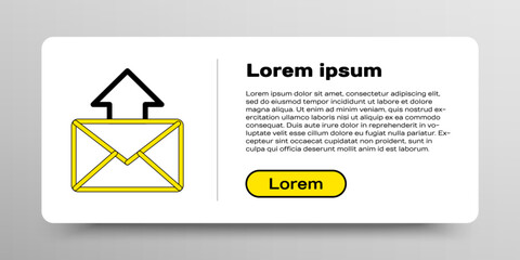 Poster - Line Mail and e-mail icon isolated on white background. Envelope symbol e-mail. Email message sign. Colorful outline concept. Vector
