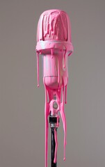 Poster - a pink microphone