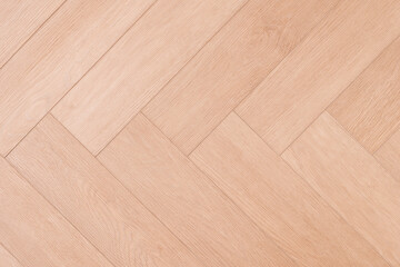 Poster - A wooden background with brown stripes. The stripes are thin and evenly spaced, wooden texture background