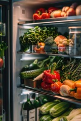 Canvas Print - Fresh Vegetable Fridge