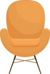 Poster - Comfortable armchair with soft textile upholstery standing in an empty room
