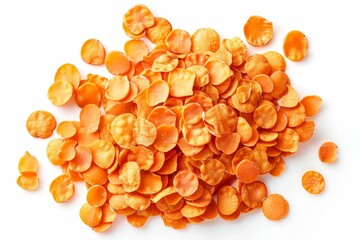 Sticker - Masoor Bean Snacks on white background healthy orange snack