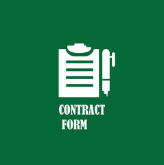 Sticker - Contract icon vector image 