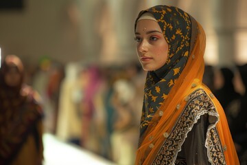 Poster - Modest runway show featuring Muslim women s attire