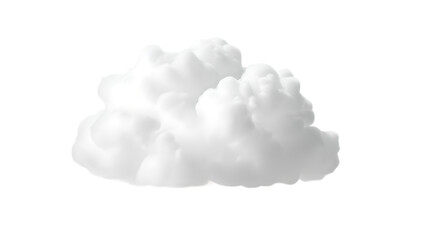 Wall Mural - white fluffy cloud on transparent background png 