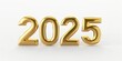 © Steph - 2025 new years concept with gold numbers on white background