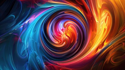Poster - vibrant swirling colors creating a dynamic and energetic abstract background.