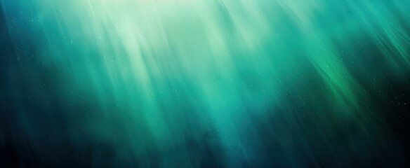 Poster - An abstract painting in shades of blue and green. AI.