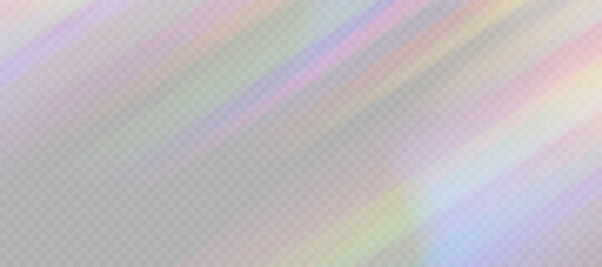 Leinwandbilder - Optical effect of rainbow light. Colorful glowing rays of a bright spectrum. Realistic refraction reflection of a diamond. Vector for web design