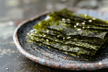 Sticker - Salty nori seaweed on a dish