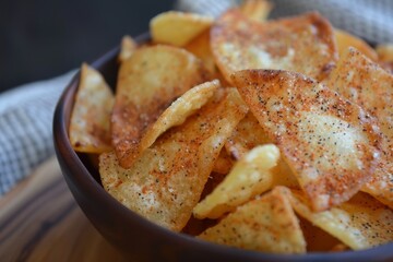 Canvas Print - Seasoned cassava or tapioca chips