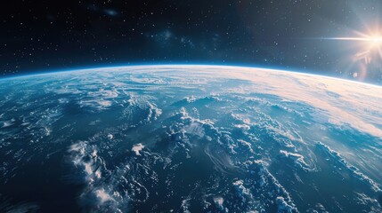 Wall Mural - Earth viewed from space station