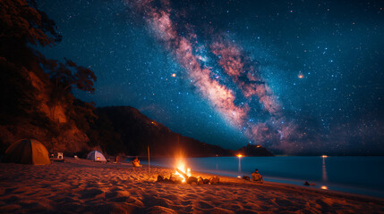 bonfire at the beach