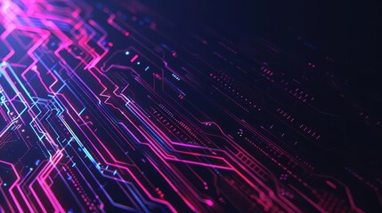 Wall Mural - clean cyber banner showcasing a music splash with sleek lines and glowing elements with copy space
