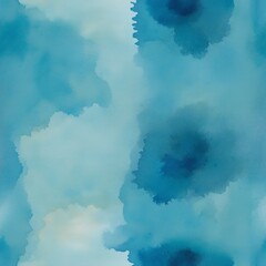 Wall Mural - soft and beautiful abstract watercolor pattern design in vintage turquoise blue palette