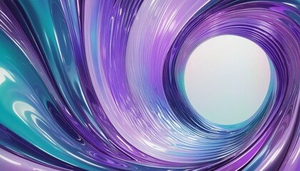 Wall Mural - ethereal 3d liquid holographic wallpaper in vibrant shades of pink, blue, and purple