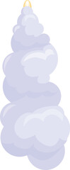 Poster - Cartoon cloud of smoke is rising, leaving a trail behind