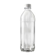 © JR-50 - Empty clear plastic bottle isolated on white background, suitable for packaging mockup or design projects. High-resolution stock photo.