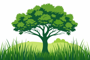 Wall Mural - green tree vector illustration