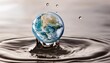 © William - earth dropped into a watery globe
