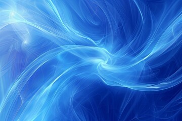 Poster - An abstract background with flowing blue lines and swirls creating a sense of movement and energy. Generative AI