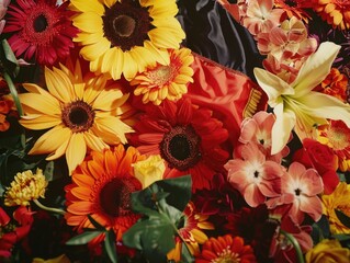 Wall Mural - Bouquet of flowers on a table