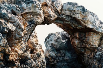 Aufkleber - A natural rock formation with a hole, great for use as a symbol or background