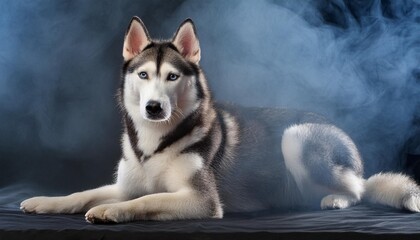 Wall Mural - siberian husky studio portrait