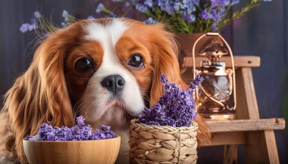 Wall Mural - cavalier king charles spaniel