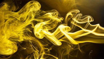 Wall Mural - abstract yellow smoke grunge background