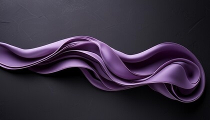 Wall Mural - abstract purple wave on dark background