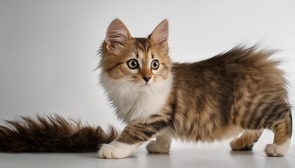 Wall Mural - kitten on white background