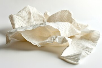 Poster - A detailed shot of a delicate paper flower placed on a table