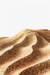 Poster - A sandy dune texture image on a white background, ideal for travel and landscape design projects