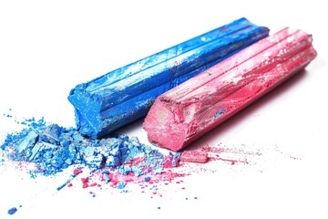 Poster - Two colored pencils lying together, great for illustration or design projects