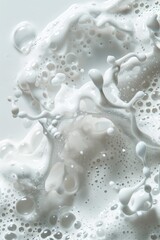 Poster - A close-up shot of a white liquid substance with some texture and clarity