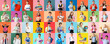 © Pixel-Shot - Collage of many schoolchildren on color background
