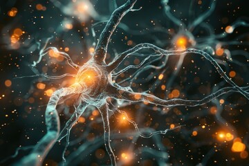Poster - Brain cell cluster illustration