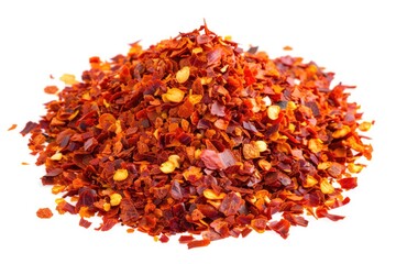 Aufkleber - A pile of chili flakes on a white surface