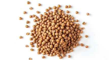 Poster - A pile of various nuts on a white surface