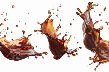 Poster - A splash of liquid on a white surface, ideal for use in science and education illustrations