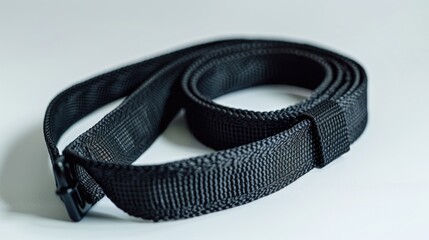 Poster - Close-up shot of a belt on a white surface