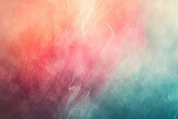 Wall Mural - A colorful background with pink, blue and green colors. The background is a smokey effect