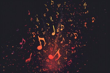Poster - A collection of music notes floating in mid-air