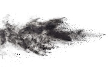 Poster - A close-up shot of a thick dust cloud in black and white