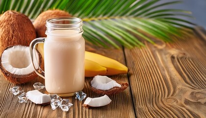 Canvas Print - coconut banana smoothie