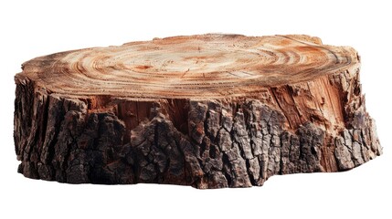 Wall Mural - A piece of wood split in two, often used as firewood or building material