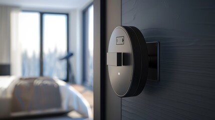 Poster - A close-up shot of a door handle with intricate details and slight wear, suitable for use in interior design, home decor, or product photography